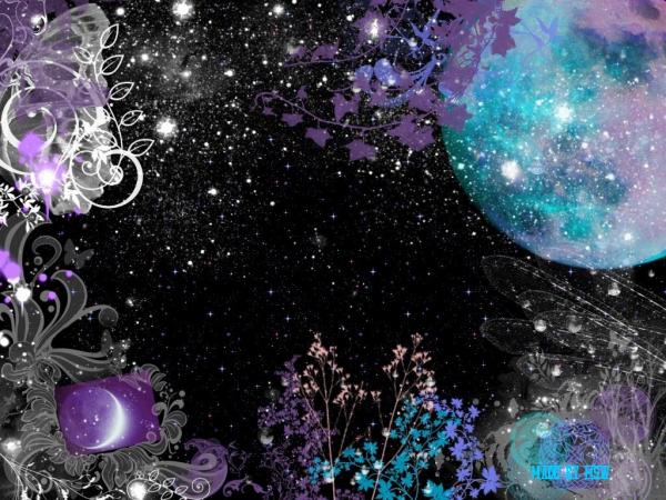 moon stars night design