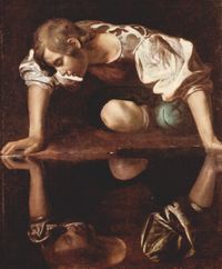 This is my favourite greek mythological guy~: Narcissus. it is part of this album because that is him flling in love with himself :D

Ça c'est mon mec préfère de la mythologie grecque~: Narcisse. ce dans ce album parce que ça c'est un image de lui tombe en amour avec lui-même :D