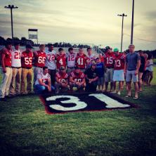 Football team with Ryan's Number 31